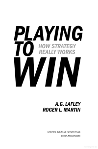 Image of PLAYING TO WIN HOW STRATEGY REALLY WORKS